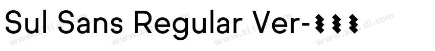Sul Sans Regular Ver字体转换